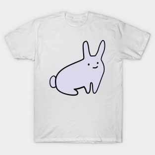 Cute Silly Simple Minimalist Pastel Purple Bunny Rabbit Small Icon T-Shirt